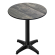 CPBL | HPL Compact Bistro Stehtisch | Ø 70 x 110 cm | + Ekstra vægt | Rustik fyrretræ / Sort