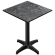 CPBL | HPL Mesa bistró compacta alta | 60 x 60 x 110 cm | Plegable + peso adicional | Rocas / Negro