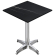 CPBL | HPL Compact Bistro Statafel | 70 x 70 x 110 cm | Opvouwbaar + Extra gewicht | Zwart Marmer / Aluminium