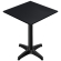 CPBL | HPL Compact Bistro Mesa Alta | 60 x 60 x 110 cm | Plegable + Peso adicional | Negro / Negro
