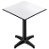 CPBL | HPL Compact Bistro Mesa Alta | 70 x 70 x 110 cm | Plegable + Peso adicional | Blanco / Negro