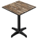 CPBL | HPL Compact Bistro Stehtisch | 70 x 70 x 110 cm | + Zusatzgewicht | Vintage Old / Schwarz