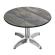CPBL | Kompakt loungebord | Ø:H 60 x 42 cm | Rustik furu / aluminium | Fällbart | Extra vikt