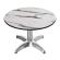 CPBL | Compact lounge table | Ø:H 60 x 42 cm | vit marmor / aluminium | extra vikt