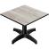 CPBL | Kompakt loungebord | B:D:H 70 x 70 x 42 cm | Ek vit / Aluminium svart | Fällbart | Extra vikt