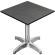 CPBL | HPL Bistro Table | W:D:H 70 x 70 x 78 cm | Anthracite / Aluminium | Foldable + additional weight | Square