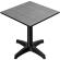 CPBL | HPL Bistro Table | W:D:H 70 x 70 x 78 cm | Concrete / Aluminium Black | Foldable + additional weight | Square