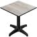 CPBL | HPL Bistrobord | B:D:H 70 x 70 x 78 cm | Ek Vit / Aluminium Svart | Fällbart + extra vikt | Fyrkantigt