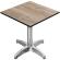 CPBL | HPL Bistrobord | B:D:H 70 x 70 x 78 cm | Ek / Aluminium | Fällbart + extra vikt | Fyrkantigt