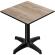 CPBL | HPL Bistro Table | W:D:H 70 x 70 x 78 cm | Oak / Aluminium | Foldable + additional weight | Square