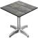 CPBL | HPL Bistro Table | W:D:H 70 x 70 x 78 cm | Rustic Pine / Aluminium | Foldable + additional weight | Square