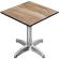 CPBL | HPL Bistro Table | W:D:H 70 x 70 x 78 cm | Sheesham / Aluminium | Foldable + additional weight | Square