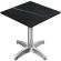 CPBL | HPL Bistrobord | B:D:H 70 x 70 x 78 cm | Sort marmor / aluminium | Sammenklappeligt + ekstra vægt | Firkantet