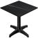 CPBL | HPL Bistro Table | B:D:H 70 x 70 x 78 cm | Sort Marmor / Aluminium Sort | Sammenklappelig + ekstra vægt | Firkantet