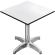 CPBL | HPL Bistro Table | W:D:H 70 x 70 x 78 cm | White / Aluminium | Foldable + additional weight | Square