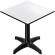 CPBL | HPL Bistro Table | B:D:H 70 x 70 x 78 cm | Hvid / Aluminium Sort | Sammenklappelig + ekstra vægt | Firkantet