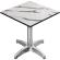 CPBL | HPL Bistrobord | B:D:H 70 x 70 x 78 cm | Vit marmor / aluminium | Fällbart + extra vikt | Fyrkantigt