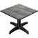 CPBL | Kompakt loungebord | B:D:H 70 x 70 x 42 cm | Rustik furu / aluminium | Extra vikt