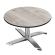 CPTG | Bistro Loungetisch | Ø:H 60 x 39 cm | Eiche-Weiß / Aluminium | Klappbar/ Zusatzgewicht