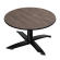 CPTG | Bistro Loungetisch | Ø:H 60 x 39 cm | Light Wenge / Aluminium Schwarz | Klappbar/ Zusatzgewic