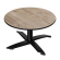 CPTG | Bistro Loungetisch | Ø:H 70 x 39 cm | Sheesham / Aluminium Schwarz | Klappbar/ Zusatzgewicht