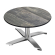 CPTG | Bistro Loungetisch | Ø:H 70 x 39 cm | Rustikal Kiefer / Aluminium | Klappbar/ Zusatzgewicht