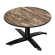 CPTG | Bistro Loungetisch | Ø:H 60 x 39 cm | Vintage Old / Aluminium Schwarz | Klappbar/ Zusatzgewic