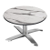 CPTG | Bistro Loungetisch | Ø:H 70 x 39 cm | Weiß Marmor / Aluminium | Klappbar/ Zusatzgewicht