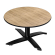CPTG | Bistro Loungetisch | Ø:H 70 x 39 cm | Eiche / Aluminium Schwarz | Zusatzgewicht