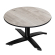 CPTG | Bistro Loungetisch | Ø:H 60 x 39 cm | Eiche-Weiß / Aluminium Schwarz | Zusatzgewicht