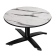 CPTG | Bistro Loungetisch | Ø:H 60 x 39 cm | Weiß Marmor / Aluminium Schwarz | Zusatzgewicht