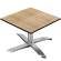 CPTG | Bistro Loungetisch | B:T:H 70 x 70 x 39 cm | Eiche / Aluminium | Klappbar/ Zusatzgewicht