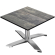 CPTG | Bistro Loungetisch | B:T:H 70 x 70 x 39 cm | Rustikal Kiefer / Aluminium | Klappbar/ Zusatzge