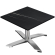 CPTG | Table de salon Bistro | L:P:H 70 x 70 x 39 cm | Marbre noir / Aluminium | Pliable/ Poids supplémentaire