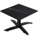 CPTG | Bistro Loungetisch | B:T:H 60 x 60 x 39 cm | Schwarz Marmor / Aluminium Schwarz | Klappbar/ Z