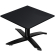 CPTG | Bistro Loungetisch | B:T:H 60 x 60 x 39 cm | Schwarz / Aluminium Schwarz | Klappbar/ Zusatzge
