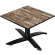 CPTG | Bistro Loungetisch | B:T:H 70 x 70 x 39 cm | Vintage Old / Aluminium Schwarz | Klappbar/ Zusa