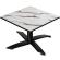 CPTG | Bistro salongbord | B:D:H 60 x 60 x 39 cm | Hvit marmor / aluminium svart | Sammenleggbar/tilleggsvekt