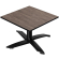 CPTG | Bistro Loungetisch | B:T:H 70 x 70 x 39 cm | Light Wenge / Aluminium Schwarz | Zusatzgewicht
