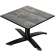 CPTG | Bistro salongbord | B:D:H 60 x 60 x 39 cm | Rustikk Furu / Aluminium Svart | Ekstra vekt