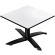 CPTG | Bistro lounge bord | B:D:H 60 x 60 x 39 cm | Vit / Aluminium Svart | Extra vikt