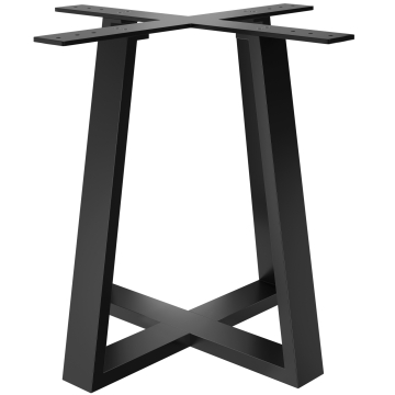 CROSS | Struttura tavolo bistro | Altezza: 72 cm | Base: 48 x 48 cm | Nero