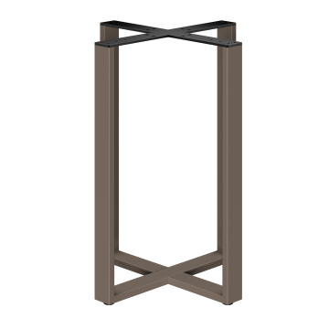 CROSS STRAIGHT | Bistro Tischgestell | Höhe: 72 cm | Fuß: 58 x 58 cm | Taupe