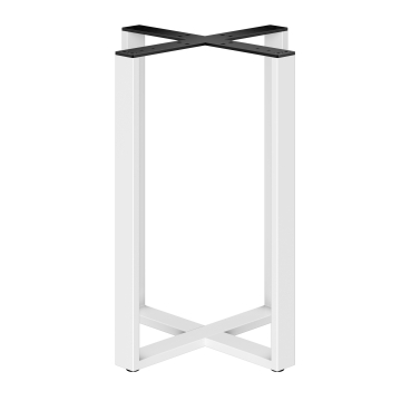 CROSS STRAIGHT | Bistro Tischgestell | Höhe: 72 cm | Fuß: 68 x 68 cm | Weiß