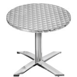CT | Aluminium Bistro Tisch | Ø:H 60 x 77 cm | Rund | Klappbar + Zusatzgewicht