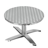CT | Bistro Loungetisch | Ø60xH39cm | Edelstahl / Aluminium | Zusatzgewicht