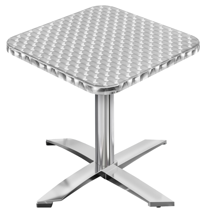 CT | Tavolo da bistrot | 60x60xH75cm | Acciaio inox / Alluminio | Peso aggiuntivo