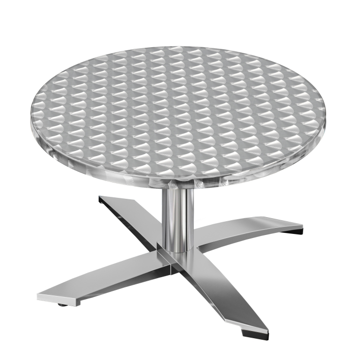 CT | Tavolo da salotto Bistro | Ø60xH39cm | Acciaio inox / Alluminio | Peso aggiuntivo
