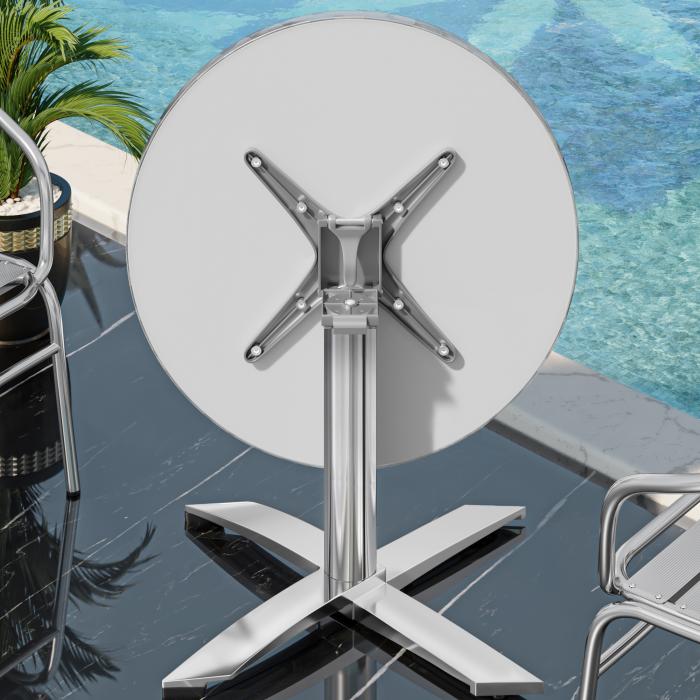 CT | bistrobord | Ø60xH75cm | rustfritt stål / aluminium | ekstra vekt | Sammenleggbar CT | bistrobord | Ø60xH75cm | rustfritt stål / aluminium | ekstra vekt | Sammenleggbar