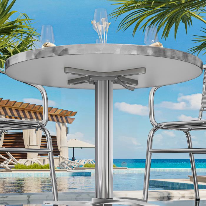 CT | bistrobord | Ø60xH75cm | rustfritt stål / aluminium | ekstra vekt | Sammenleggbar CT | bistrobord | Ø60xH75cm | rustfritt stål / aluminium | ekstra vekt | Sammenleggbar